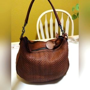 HARBOUR LEATHER BAG. BROWN.
